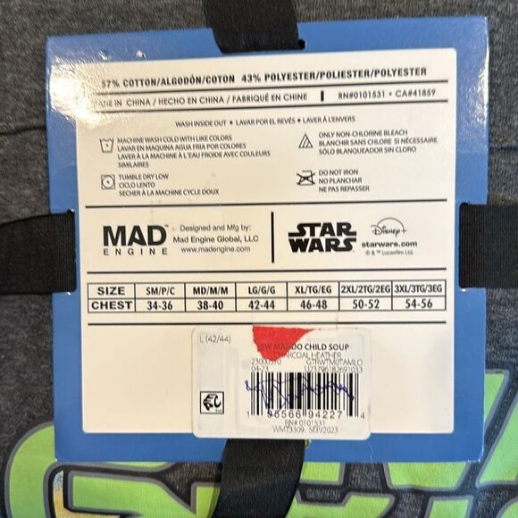 Disney Star Wars The Mandalorian Men's Graphic Hoodie with Long Sleeves, Size L - Picture 7 of 10